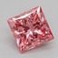 1.08 Ct. Fancy Vivid Pink Princess Lab Grown Diamond