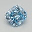 0.56 Ct. Fancy Vivid Blue Cushion Lab Grown Diamond