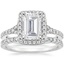 18KW Moissanite Joy Diamond Ring (1/3 ct. tw.) with Bliss Diamond Ring (1/5 ct. tw.), smalltop view