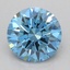 1.54 Ct. Fancy Intense Greenish Blue Round Lab Grown Diamond