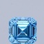 0.56 Ct. Fancy Vivid  Blue Asscher Lab Grown Diamond