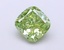 1.22 Ct. Fancy Vivid Green Cushion Lab Grown Diamond