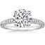 Platinum Hudson Engraved Diamond Ring, smalltop view