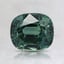 6.9x6.1mm Green Cushion Montana Sapphire