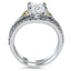 Adorned Trio with Yellow Half-Moon Sapphires and Shadow Band Matched Set, smallside view