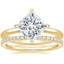 18K Yellow Gold North Star Ring with Luxe Ballad Diamond Ring (1/4 ct. tw.)