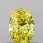 0.64 Ct. Fancy Vivid Yellow Oval Lab Grown Diamond