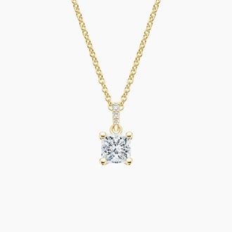 Pavé Diamond Bail Pendant in 18K Yellow Gold