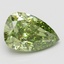 4.44 Ct. Fancy Vivid Green Pear Lab Grown Diamond
