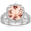 18KW Morganite Cadenza Halo Diamond Bridal Set (1/4 ct. tw.), smalltop view