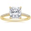 18K Yellow Gold Lissome Half-Coverage Diamond Ring, smalltop view