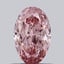0.88 Ct. Fancy Vivid Brownish Pink Oval Lab Grown Diamond