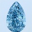 1.54 Ct. Fancy Vivid Blue Pear Lab Grown Diamond