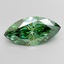 5.54 Ct. Fancy Vivid Green Marquise Lab Grown Diamond