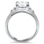 Diamond Ring with Triangular Accents, smallside view