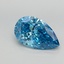 3.76 Ct. Fancy Vivid Blue Pear Lab Grown Diamond