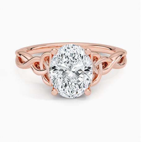 14K Rose Gold Celtic Love Knot Ring