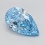 5.02 Ct. Fancy Vivid  Blue Pear Lab Grown Diamond