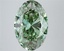 6.93 Ct. Fancy Vivid  Green Oval Lab Grown Diamond