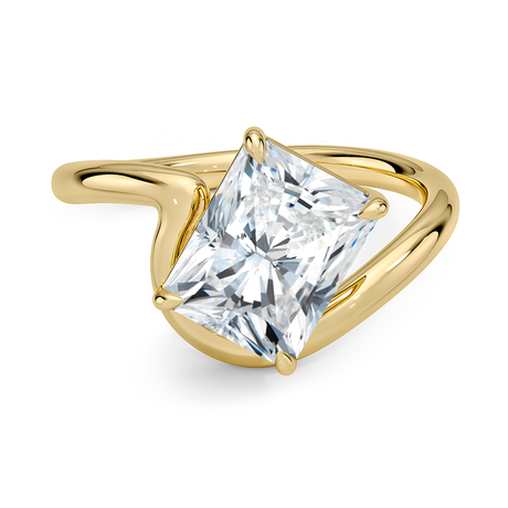 18K Yellow Gold Aire Solitaire Ring