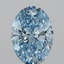 4.07 Ct. Fancy Vivid Blue Oval Lab Grown Diamond