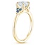 18K Yellow Gold Indigo Melody Ring, smallside view