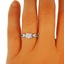 The Rhonda Ring, smalltop view on a hand