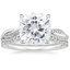 18KW Moissanite Petite Twisted Vine Contoured Diamond Bridal Set (1/3 ct. tw.), smalltop view