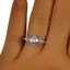 The Suparna Ring, smallzoomed in top view on a hand