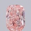 1.50 Ct. Fancy Vivid  Pink Cushion Lab Grown Diamond