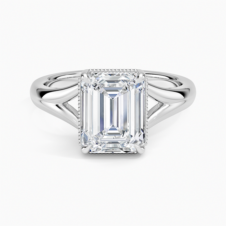 Platinum Cora Split Shank Solitaire Ring