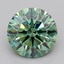 2.04 Ct. Fancy Vivid Bluish Green Round Lab Grown Diamond