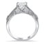 Eagle Engraved Diamond Ring, smallside view
