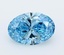 1.53 Ct. Fancy Vivid  Blue Oval Lab Grown Diamond