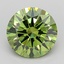 4.00 Ct. Fancy Vivid  Green Round Lab Grown Diamond