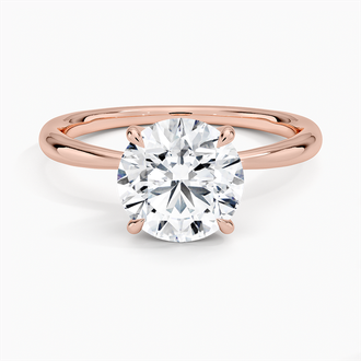 14K Rose Gold 2mm Freesia Solitaire Ring