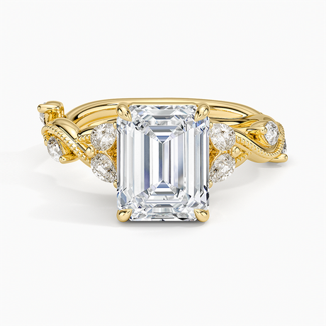 Milgrain Vine Diamond Ring