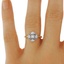 The Faye Ring, smalltop view on a hand