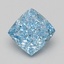 2.04 Ct. Fancy Vivid Blue Cushion Lab Grown Diamond