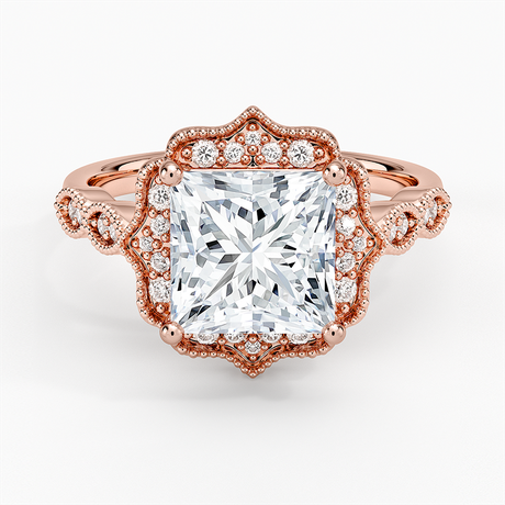 Vintage Halo Engagement Ring - Cadenza