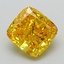 2.27 Ct. Fancy Vivid Yellow Cushion Lab Grown Diamond
