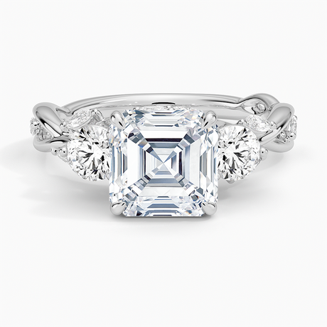 18K White Gold Secret Garden Three Stone Diamond Ring (3/4 ct. tw.)