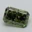 3.00 Ct. Fancy Vivid  Green Radiant Lab Grown Diamond