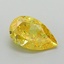 1.01 Ct. Fancy Vivid Yellow Pear Lab Grown Diamond