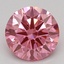 0.68 Ct. Fancy Vivid Pink Round Lab Grown Diamond