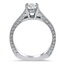 Engraved Split Shank Diamond Ring, smallside view
