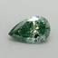 0.43 Ct. Fancy Vivid Pacific Green Pear Lab Grown Diamond
