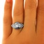 The Peggy Ring, smalltop view on a hand