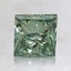 1.5 Ct. Fancy Vivid Pacific Green Princess Lab Grown Diamond
