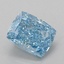 1.20 Ct. Fancy Vivid Blue Cushion Lab Grown Diamond